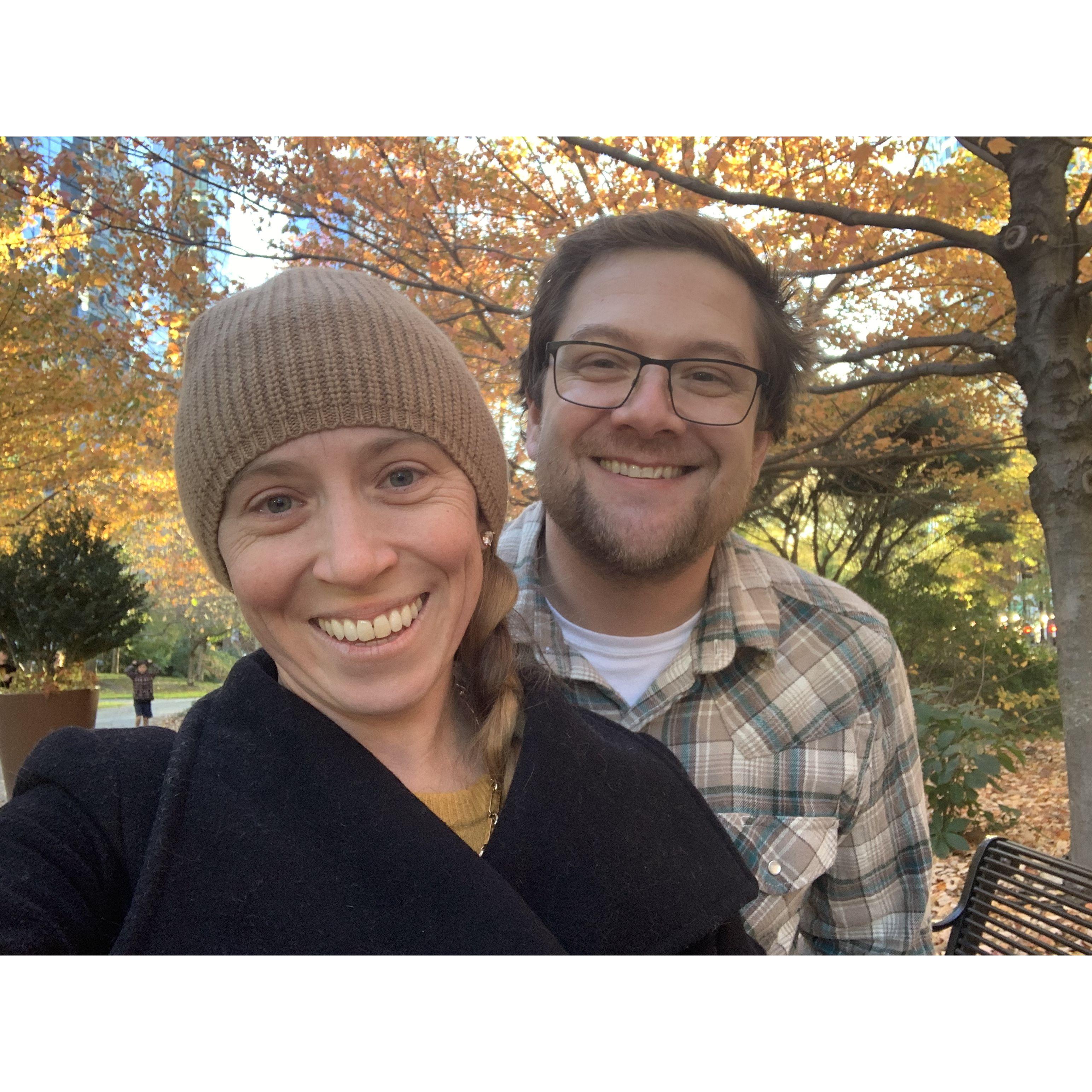 Enjoying the fall in Boston