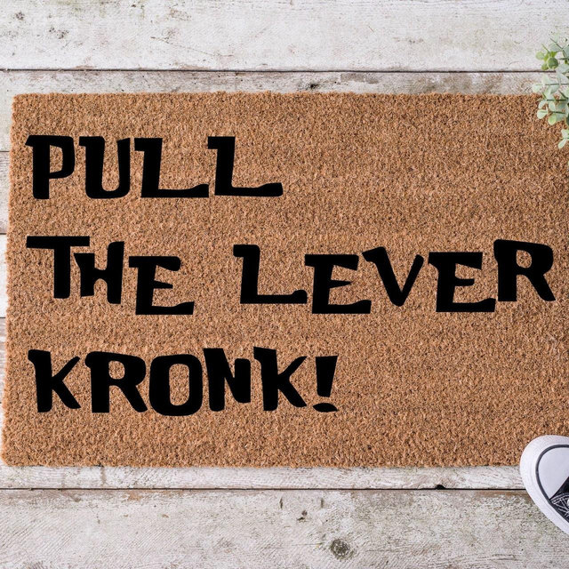 Pull The Lever Kronk Funny Coir Doormat Door Mat Entry Mat Housewarming Gift Newlywed Gift Wedding Gift New Home