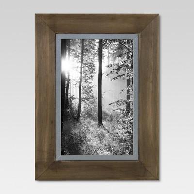 Raw Wood with Metal Edge Frame - Threshold&#153;