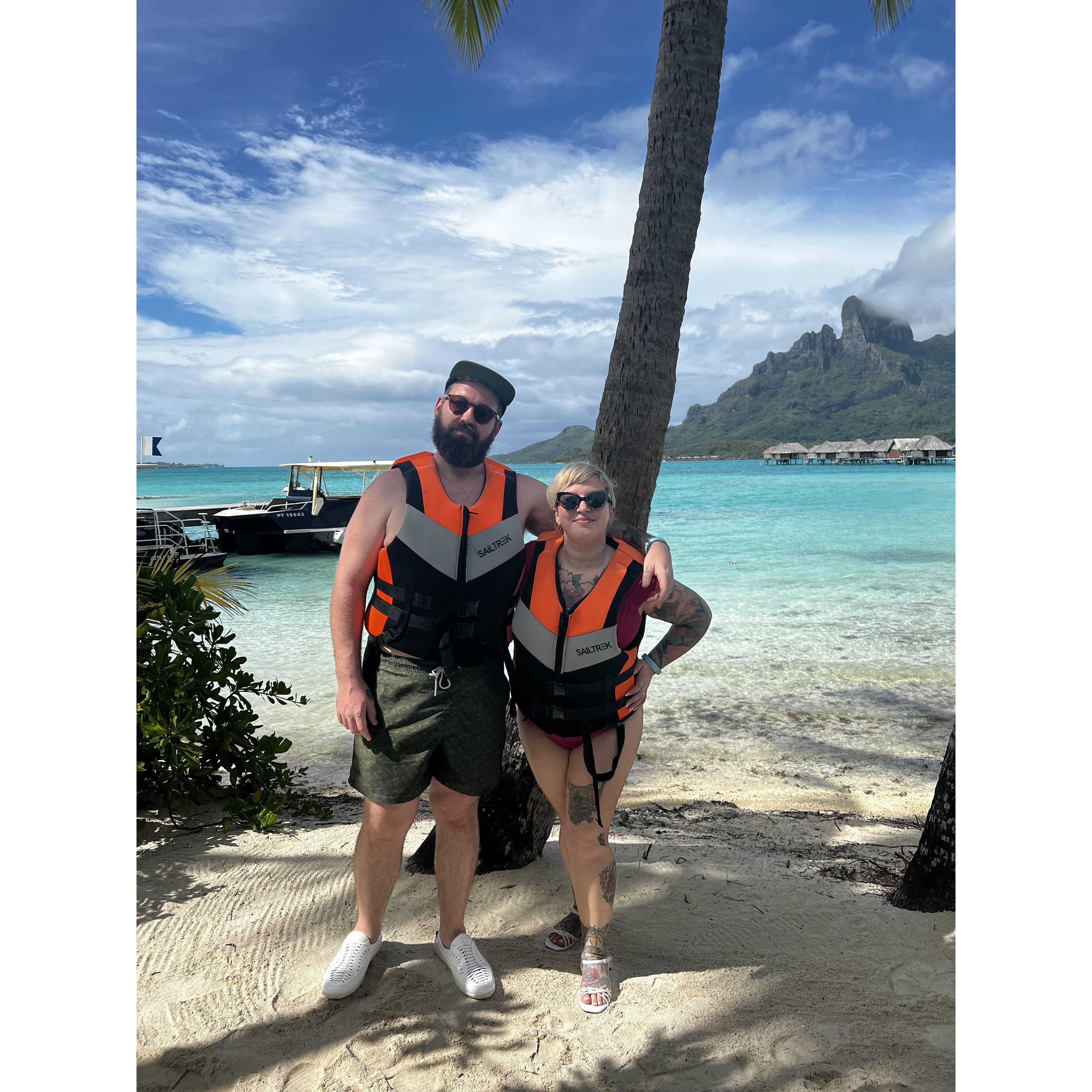 getting ready to jet-ski
