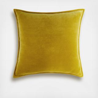 Organic Cotton Velvet Throw Pillow Cover