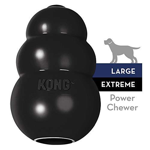 KONG - Extreme Dog Toy - Toughest Natural Rubber, Black - Fun to Chew, Chase and Fetch