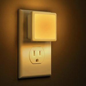 Dark Yellow Plug In Sensor Nightlight With Auto On Off Feature For Indoor Use