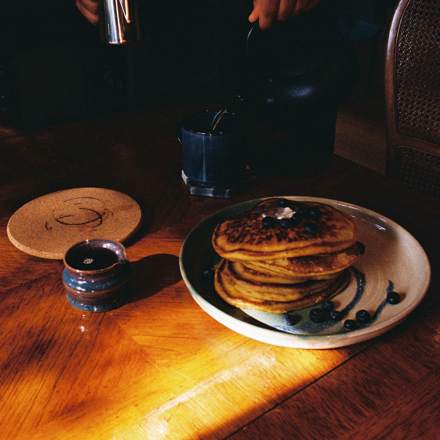 We usually have breakfast together, Mwikali's favorite breakfast is Eric's pancakes.
