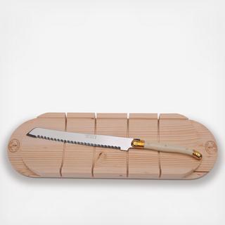 Laguiole Bread Knife with Baguette Board