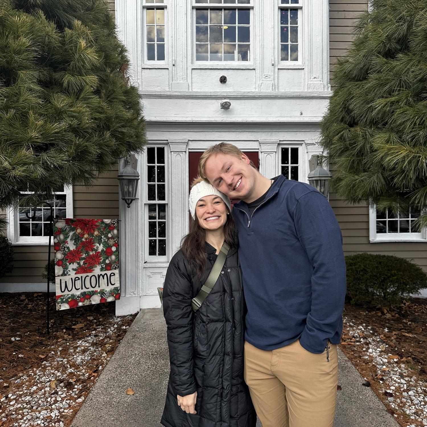 In front of Abigail’s Restaurant in Simsbury CT