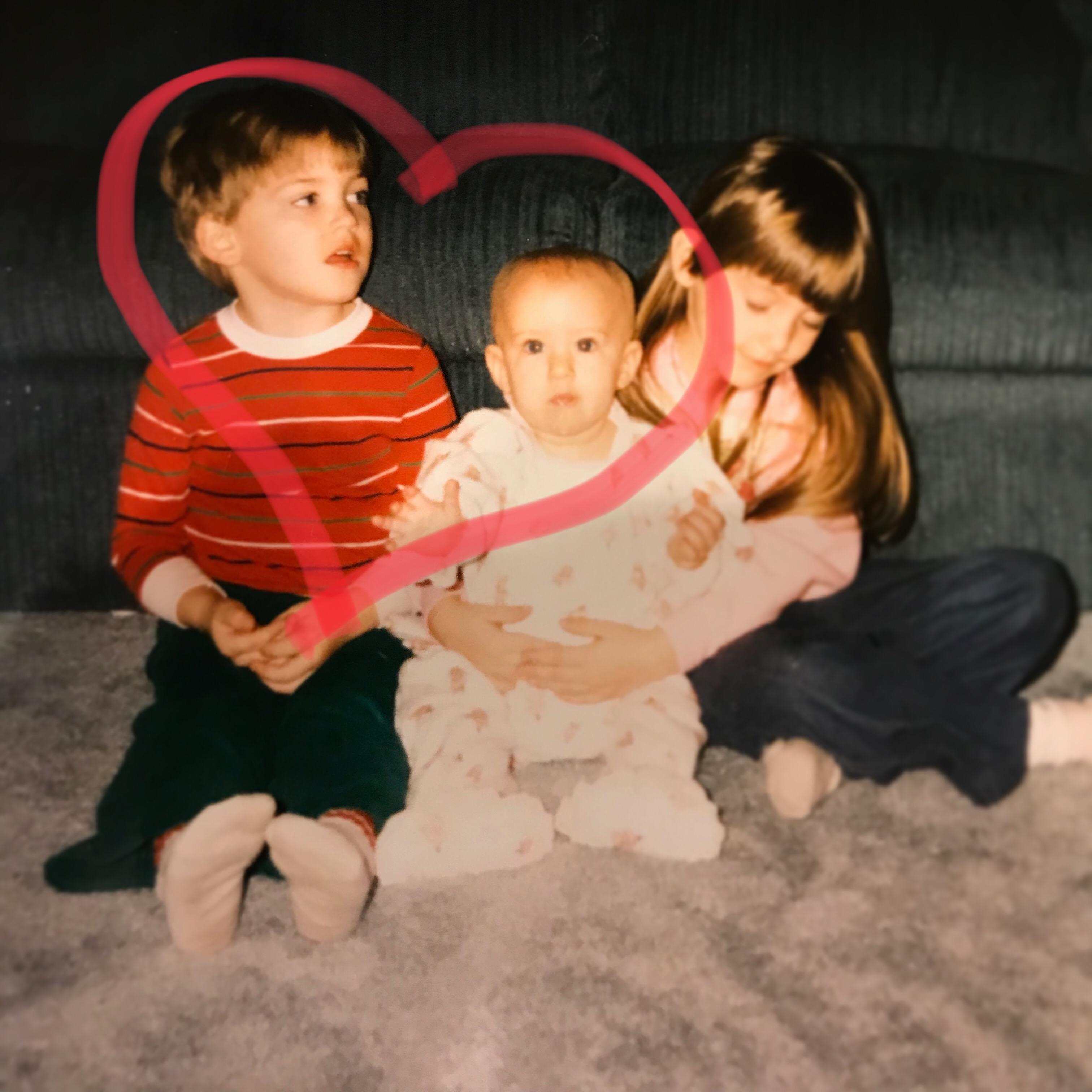 Possibly our first photo together, 1985.