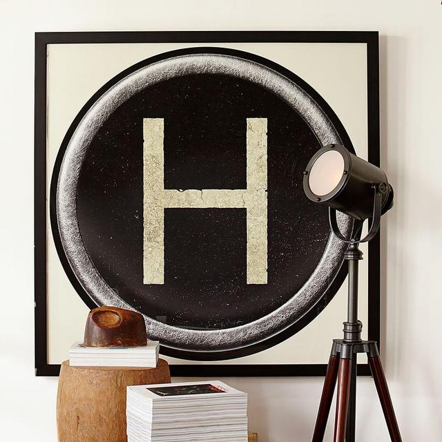 Type Key Framed Print M, 25 x 25", Black Frame