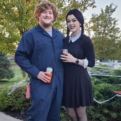 Daryl from Letterkenny and Wednesday Addams from The Addams Family