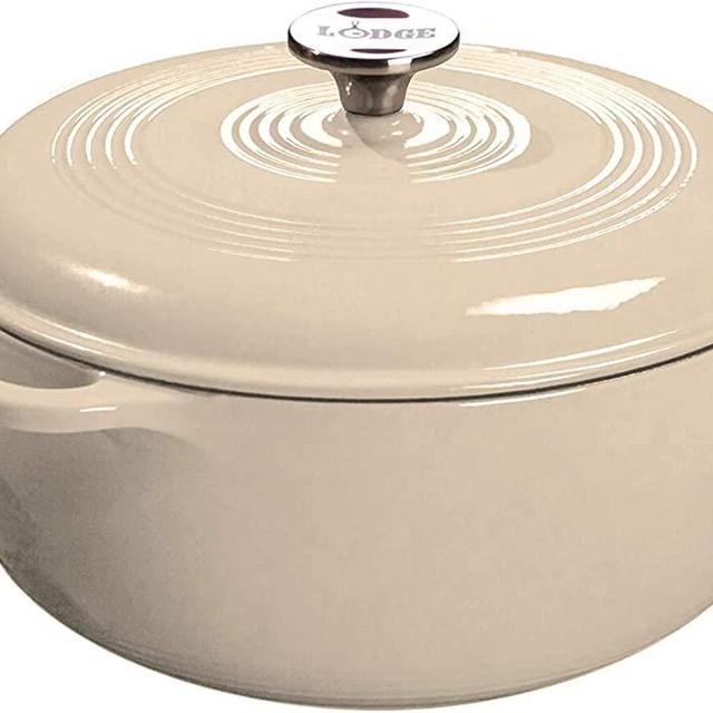 Lodge Enameled Cast Iron Dutch Oven, 3 Qt, Sandalwood