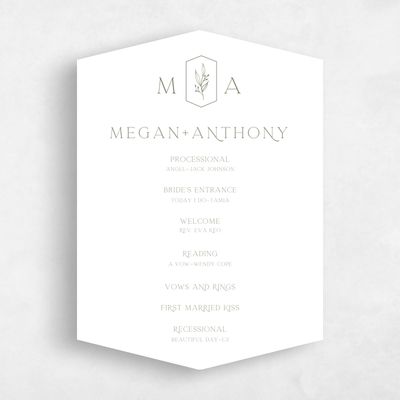 White Diamond Wedding Program - Eldridge