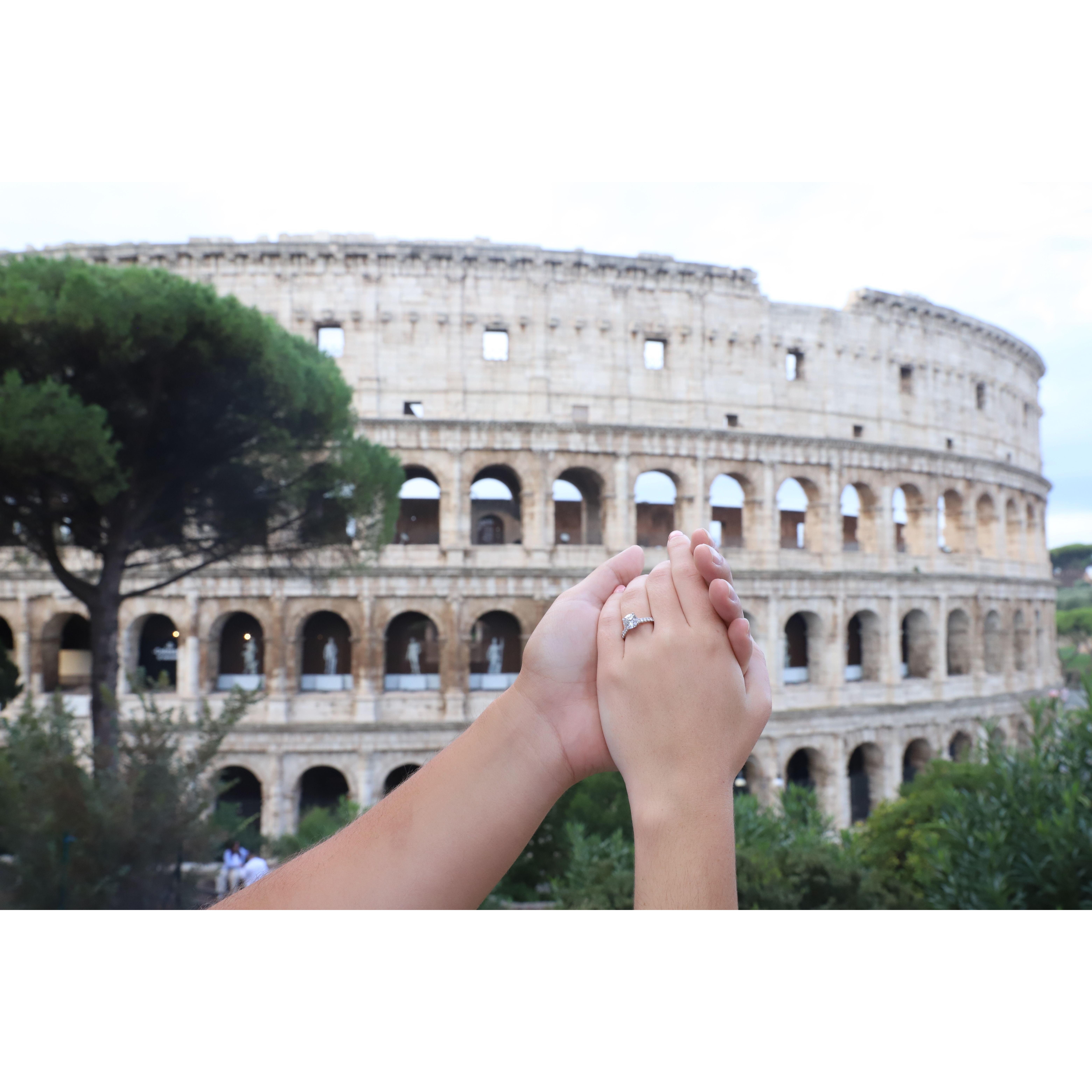 Scenes from our engagement shoot in Italy! Colosseum