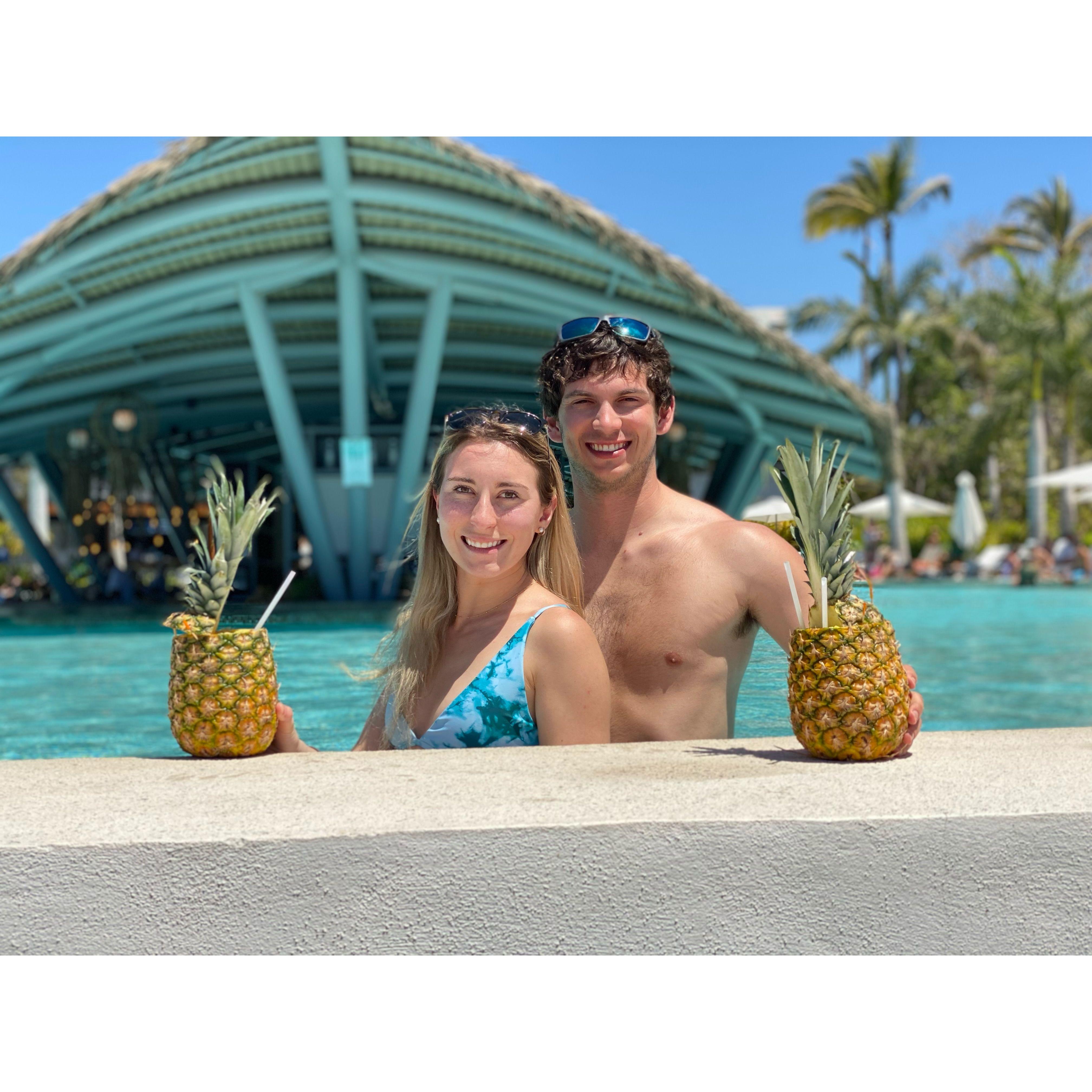 Spring 2022: The couples first time in Puerto Vallarta with family friends. They have returned to PVR every spring since!