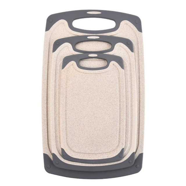 Cutting Boards,3-Piece Cutting Board Set,With Non - Slip Handles, Ideal for Kitchen Food Prep.