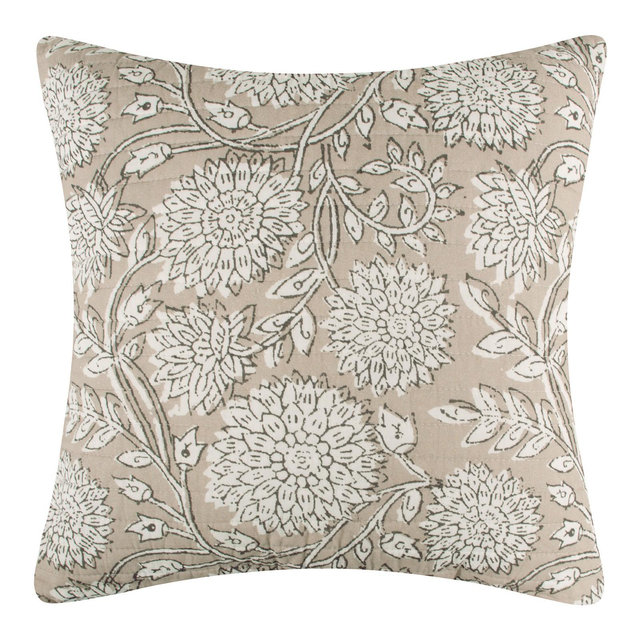 Adare Sage Quilted Pillow 18x18 - Levtex Home