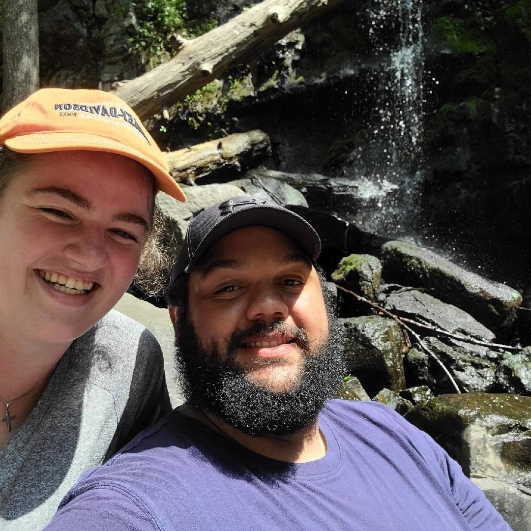July 2021 - We hiked down to the waterfall at Ringing Rocks.