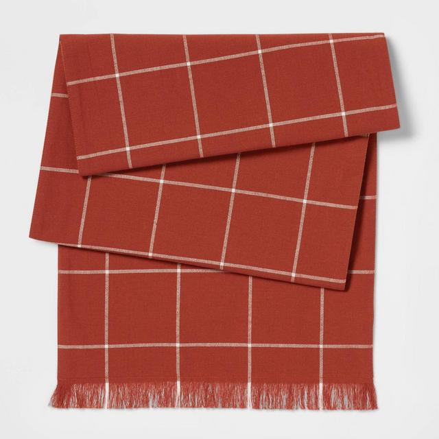 72" x 14" Cotton Table Runner Copper - Threshold™