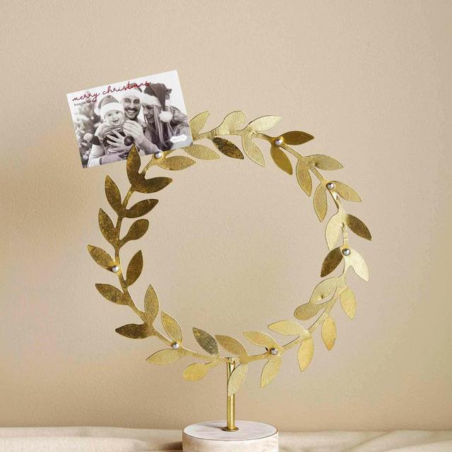 Gold Wreath Card Holder