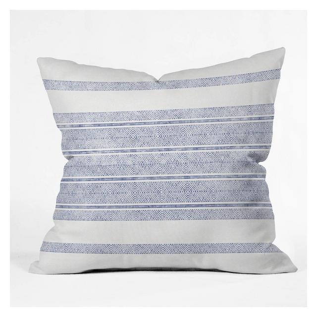 26"x26" Holli Zollinger Capri Stripes Square Throw Pillow Blue - Deny Designs