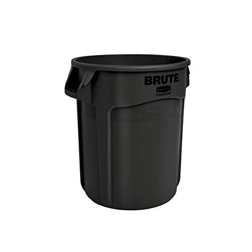 Rubbermaid Commercial Products 1779734 BRUTE Heavy-Duty Round Trash/Garbage Can, 20-Gallon, Black