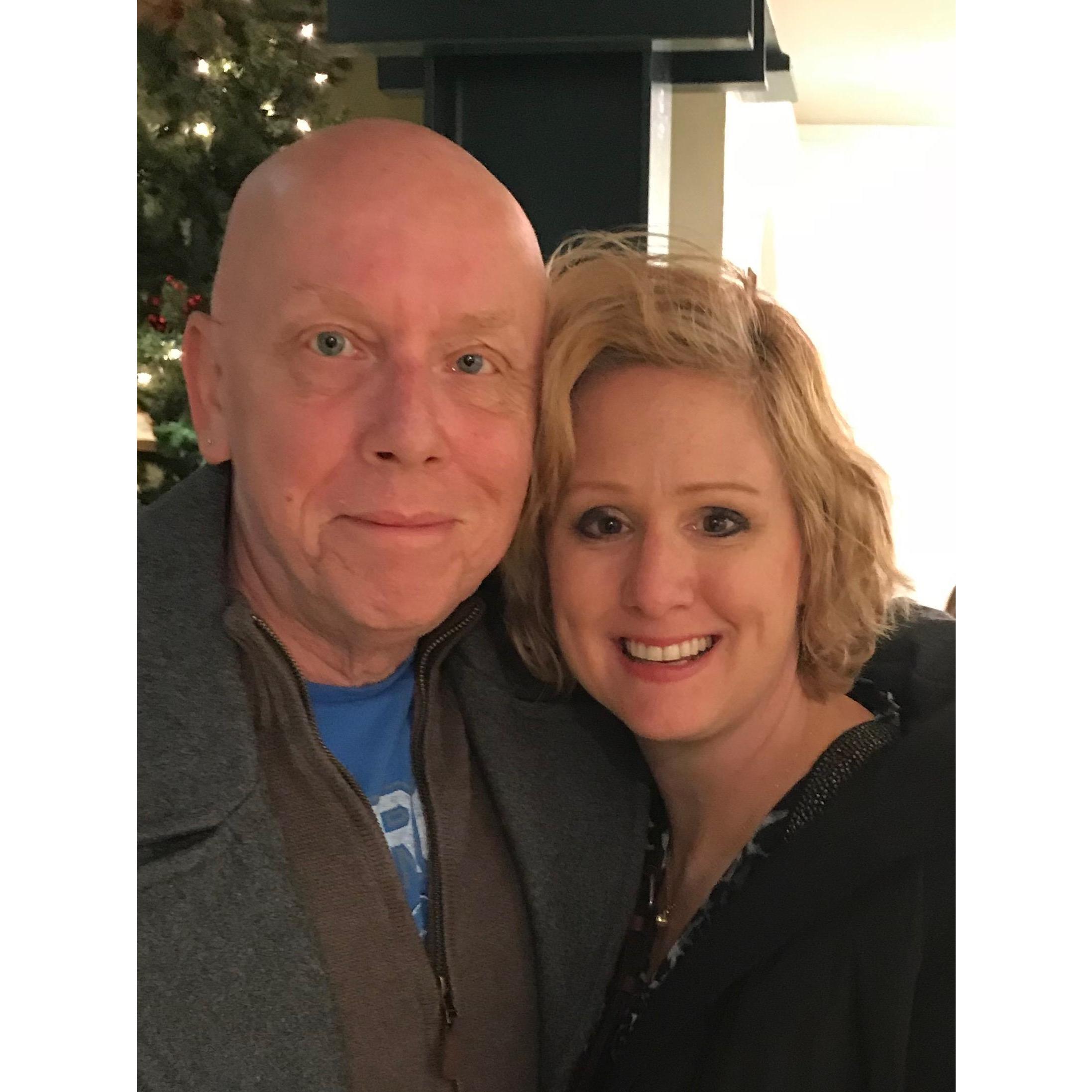 One of our favorite pictures together. Seeing a Christmas play at the Kentlands Arts Barn. December, 2017