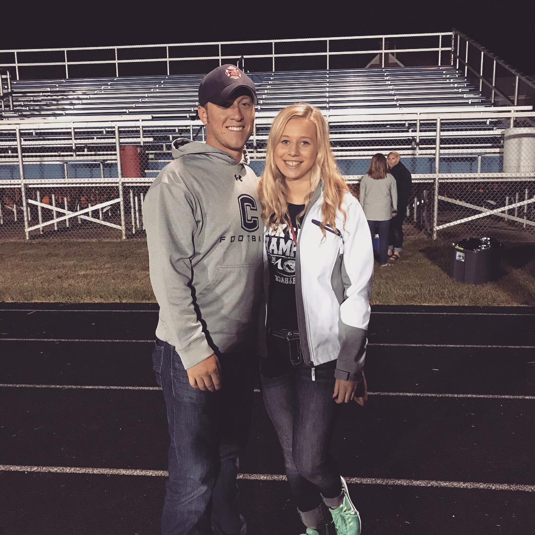 First picture dating as a couple! Went to watch Sam play football his junior year!