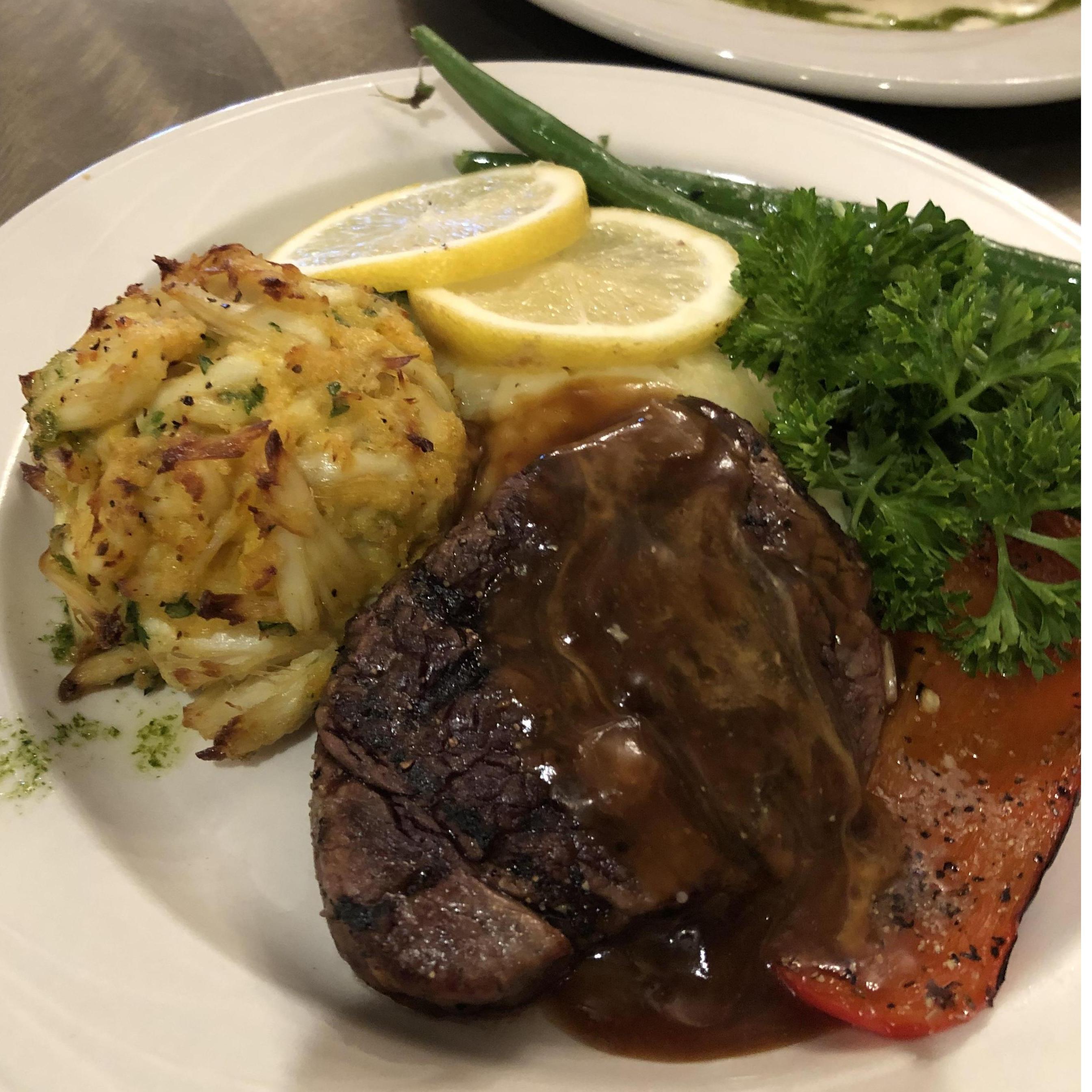 Filet Mignon and Crab Cake
