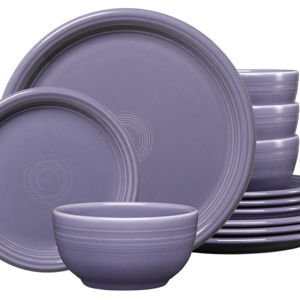 Lavender Bistro Coupe 12-Piece Dinnerware Set, Service for 4