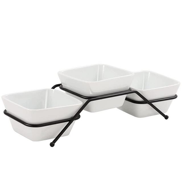 Delling Large Serving Platter, 16/14/12 Inch Serving Plates, White  Rectangular Porcelain Platters for Serving Food, Serving Trays for Party