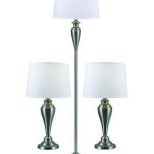 Kenroy Home Edson 3-Pc. Lamp Set: 1 Floor Lamp & 2 Table Lamps