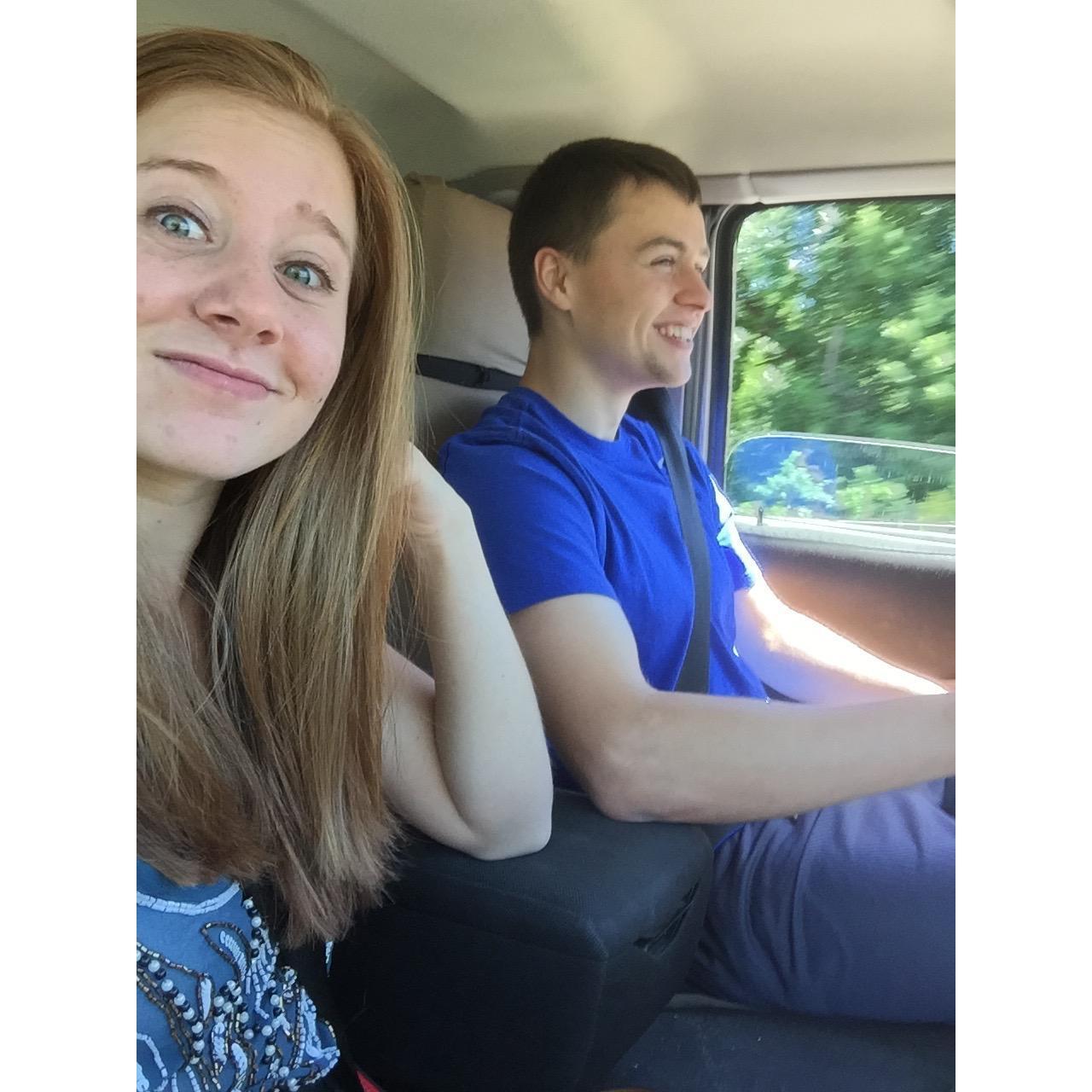 It took us 6 months to take our first photo together! End of Spring term 2015 at OSU!