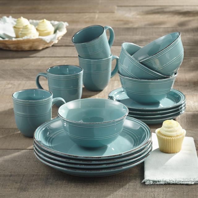 Annabelle 16 Piece Dinnerware Set, Service For 4