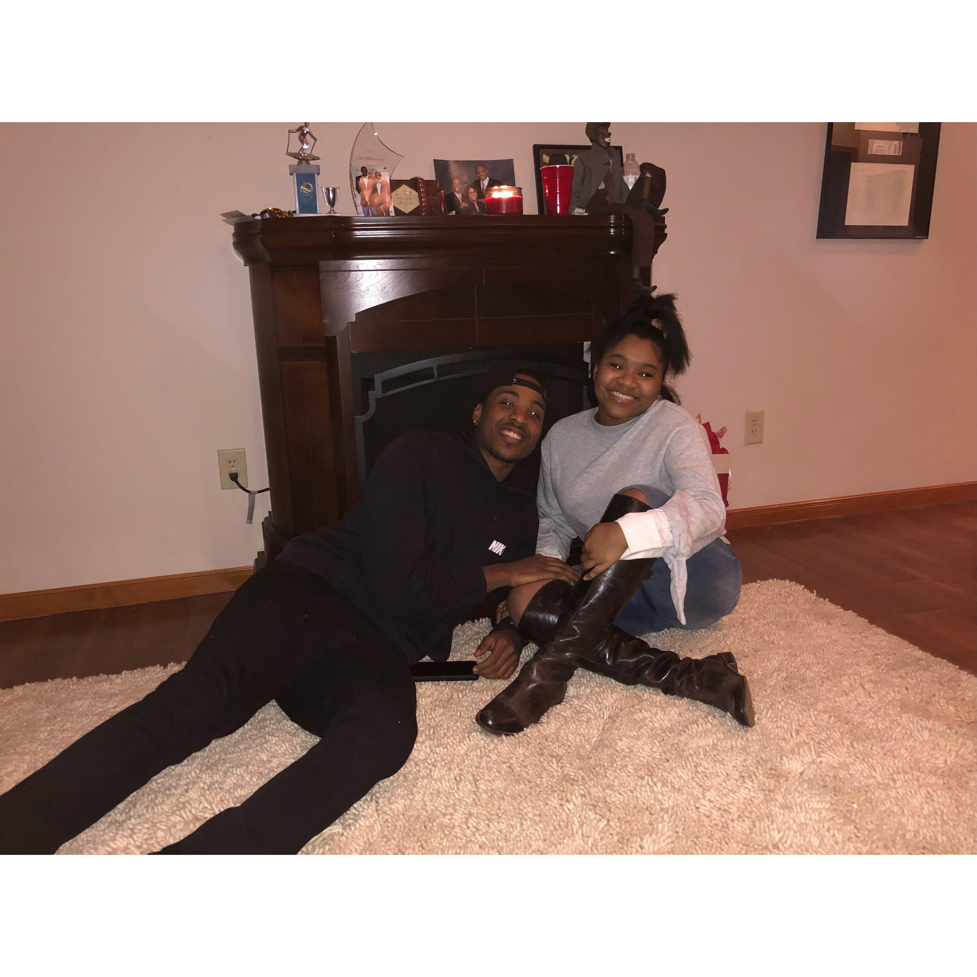 This photo was taken by my Tee-tee on Christmas Eve 2017! She came up with the pose, too!