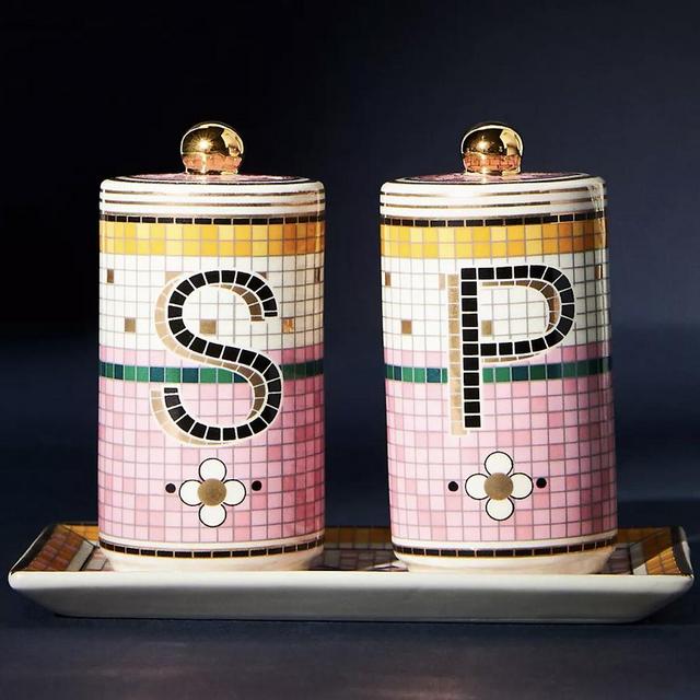Garden Tile Salt and Pepper Shakers