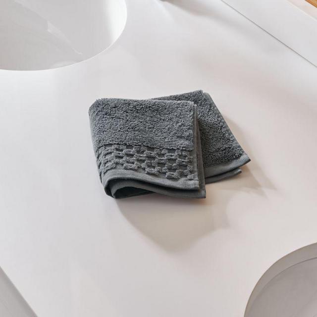 Zero Twist Quick Dry Grey Washcloth