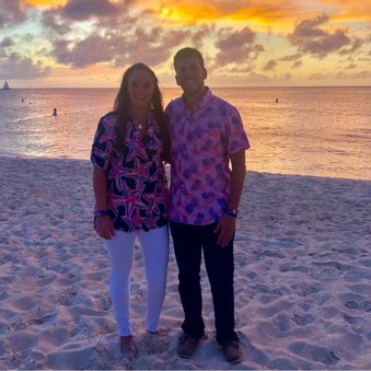 Our first vacation together in Aruba 11/18
Sunset Dinner on the beach!