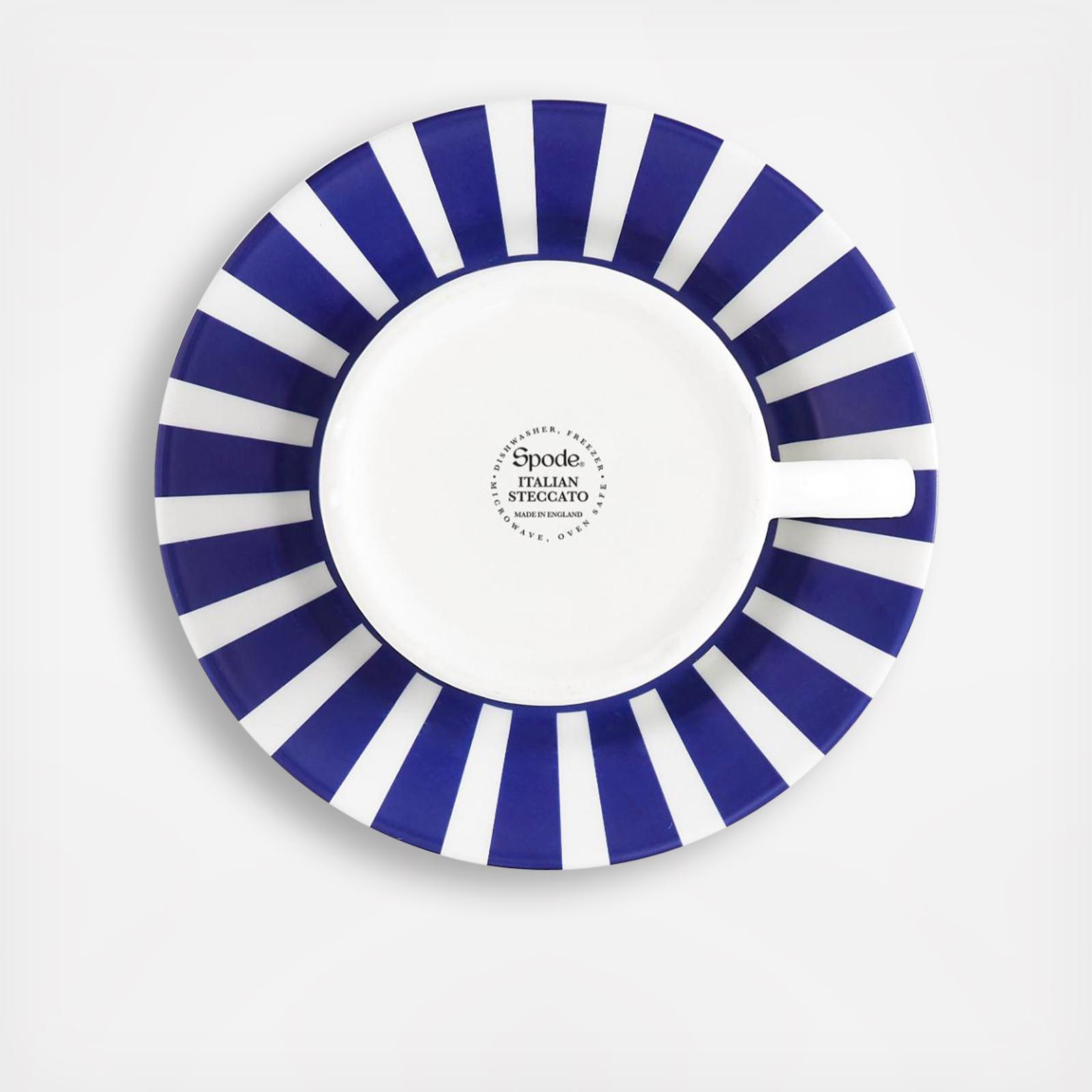 Blue Italian Teacup Saucer - Thumbnail 2