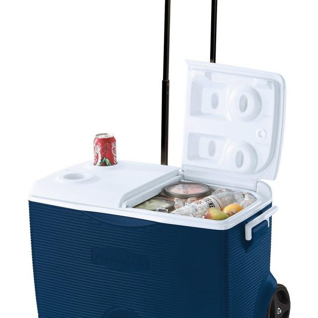 Rubbermaid Ice Chest / Cooler, Blue, 60-quart Wheeled (FG2A9002MODBL)