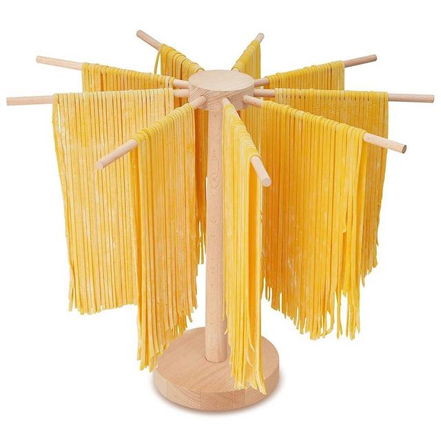 Pasta Drying Rack, Large Wood Pasta Rack Collapsible for Fresh Pasta Noodle Spaghetti Dryer Hanger Stand