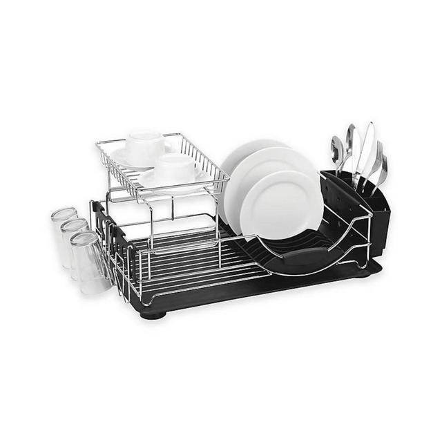 Home Basics 2-Tier Deluxe Dish Drainer