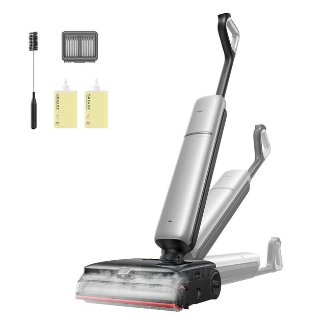 DREAME Aero Ultra Steam Vacuum Mop, 392℉ Steam, 194℉ Hot Water, FoamWash | Wet Dry Vacuum with 30kPa Suction, 3.88in Slim Floor Washer, Auto Self-Clean, Tangle-Free, GlideWheel Assist, LED Headlight