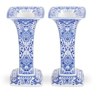 SPODE BLUE ROOM SABBATH CANDLESTICKS