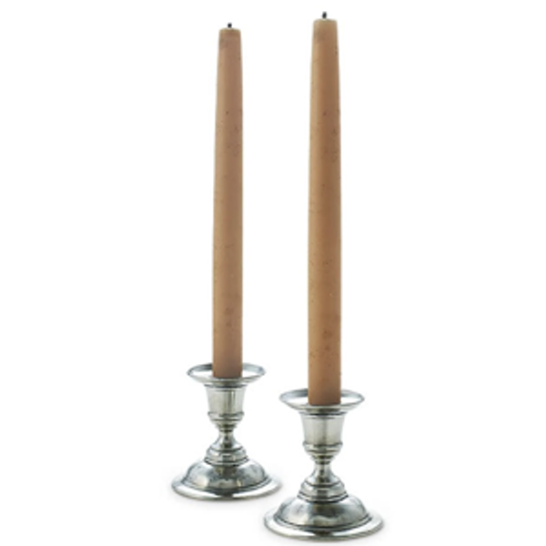 MATCH Modern Martina Pewter Candlestick - Set of 2