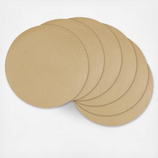 Round Woven Placemat, Set of 6