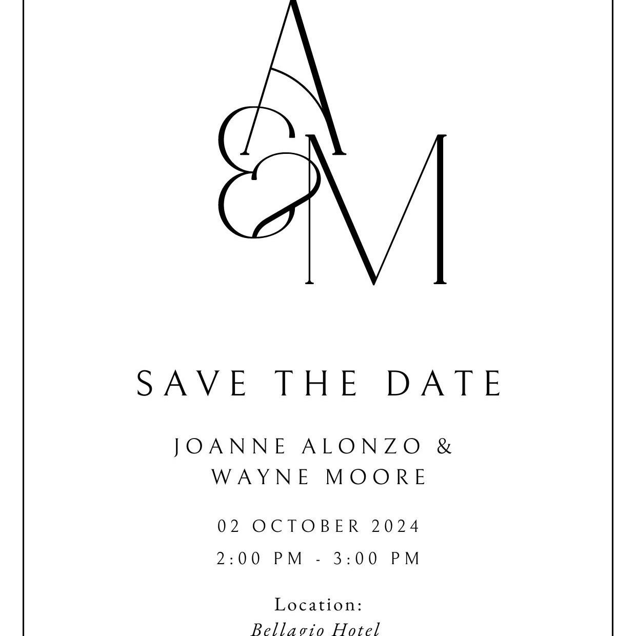 Please have this ready on your phone for the ceremony. Meet in front of Valentino store next to the Bellagio lobby prior to the wedding by 1:30