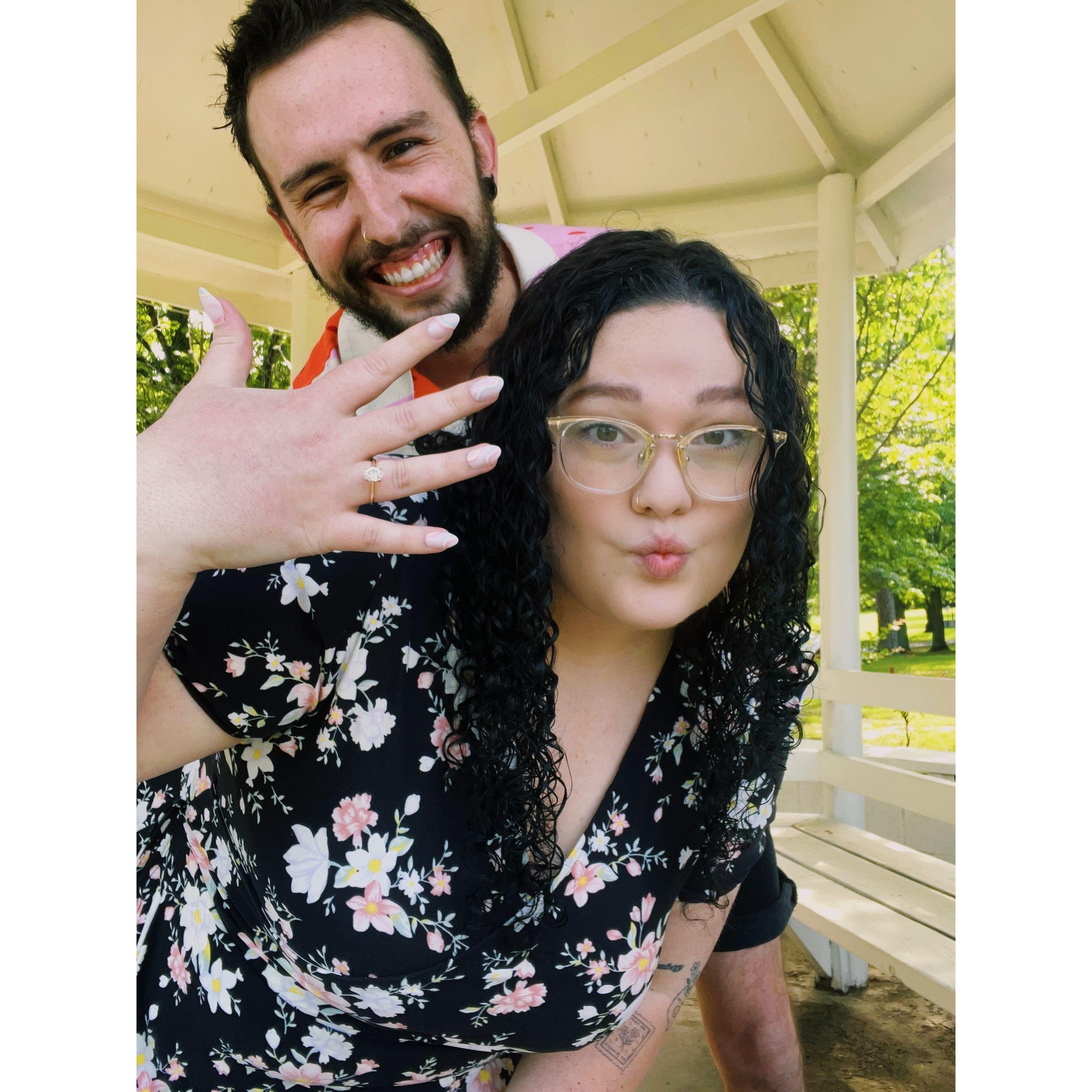 This is us right after we got engaged!