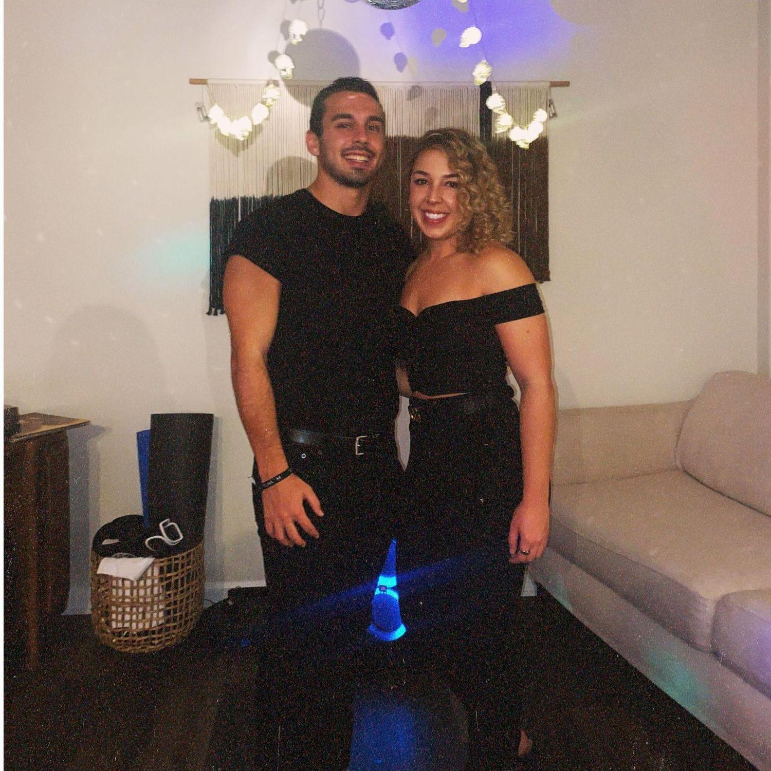 Our first Halloween together. We dressed as Danny and Sandy from Grease at the last minute. Brady has never seen Grease.