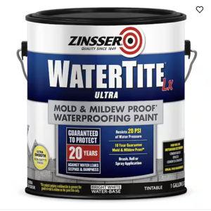 1 Gal. WaterTite LX Low VOC Mold and Mildew-Proof White Water Based Waterproofing Paint