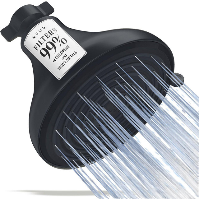 NUUD N01 Filtered Showerhead - Black