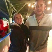 We both feel after this picture was taken. A pro tip for new skaters don't try and hold on to another new skater when falling.